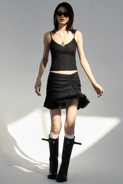 Elegant Ruffle Design Skirt