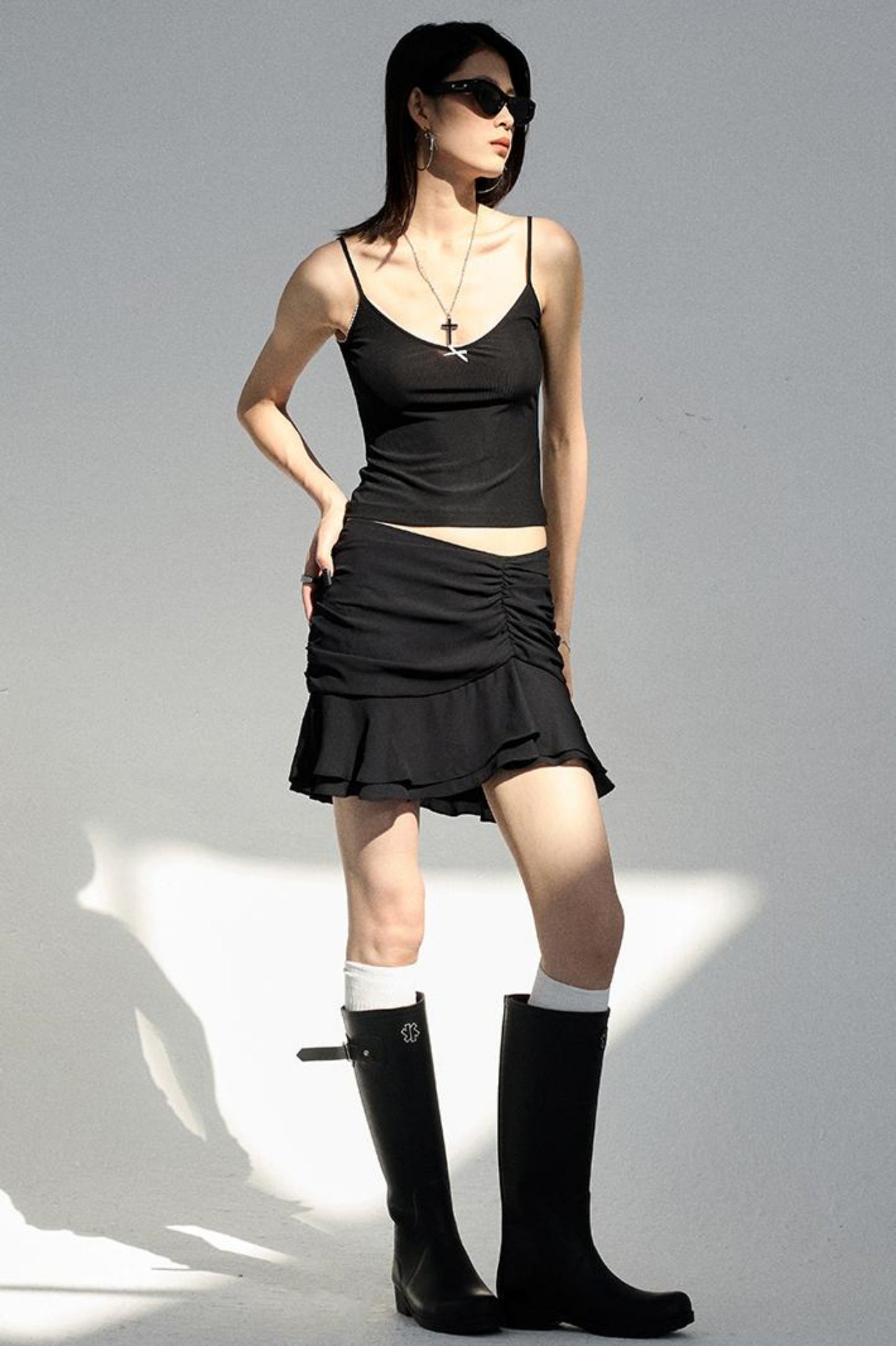 Elegant Ruffle Design Skirt