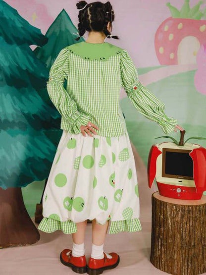 Apple Polka Dots Bud Skirt