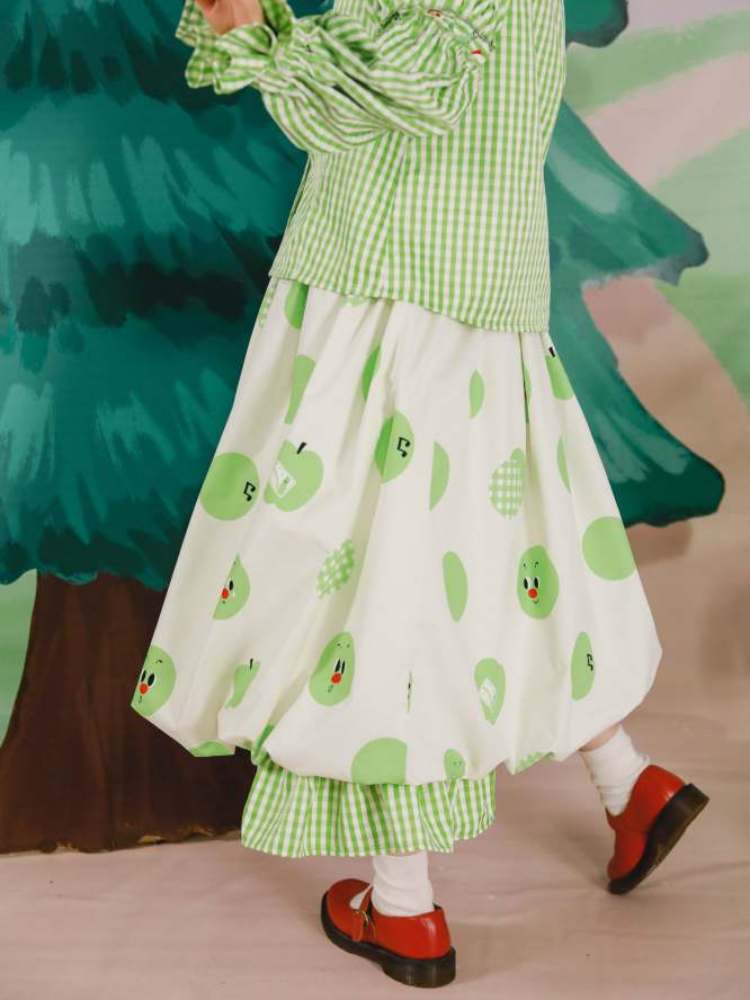 Apple Polka Dots Bud Skirt