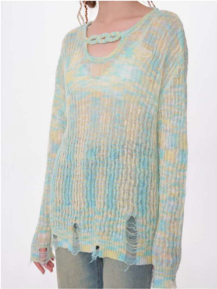 Sheer Loose Damage Knit