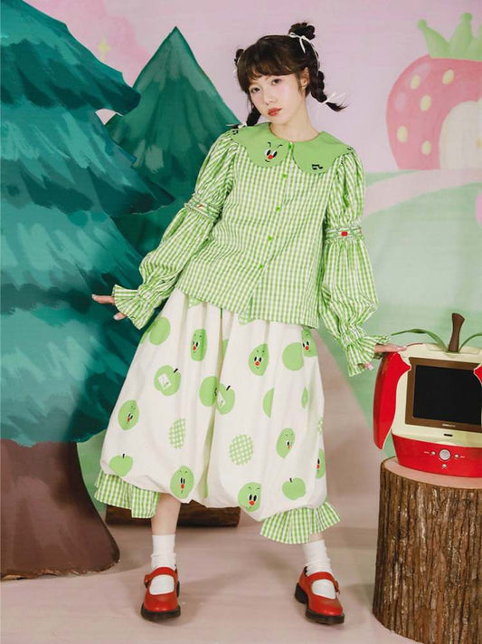 Apple Polka Dots Bud Skirt