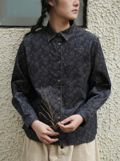 Flower Print Cotton Shirt