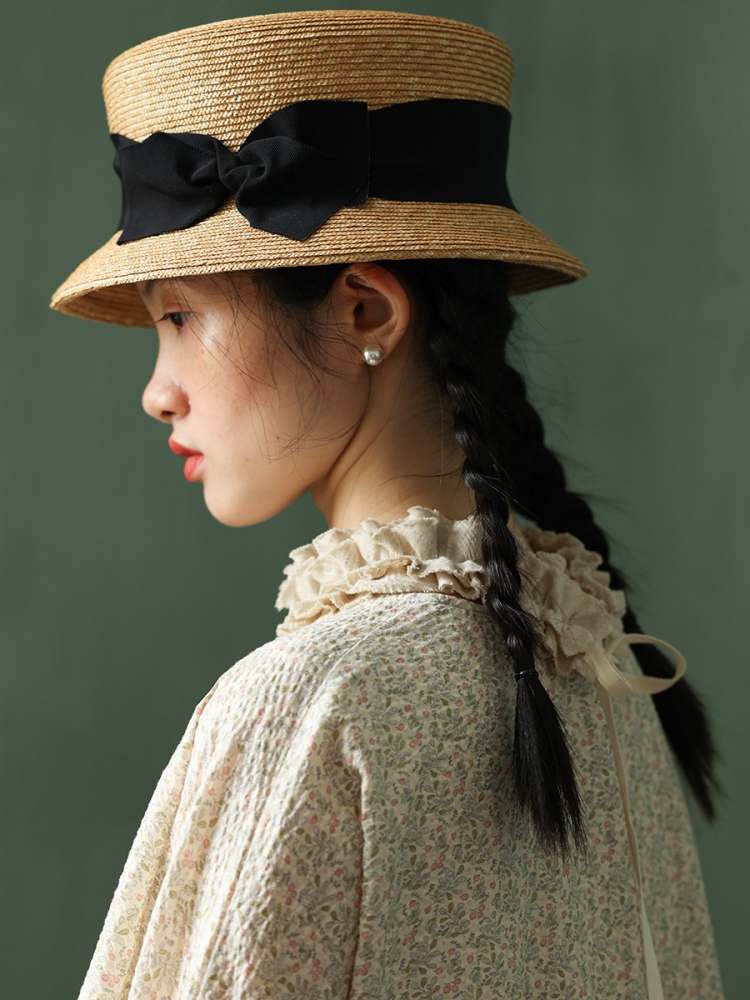 Cotton Linen Floral Lace Collar Head Band