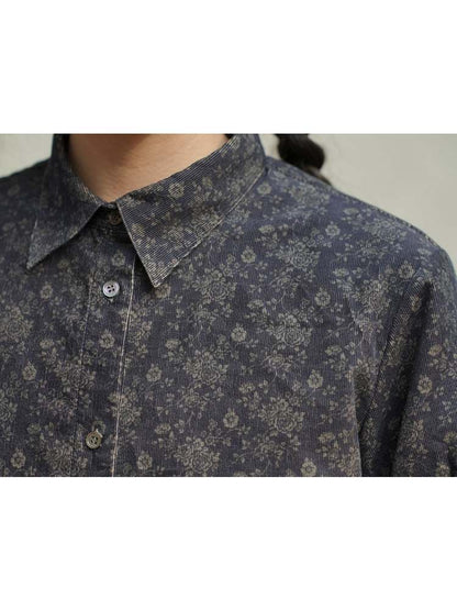 Flower Print Cotton Shirt