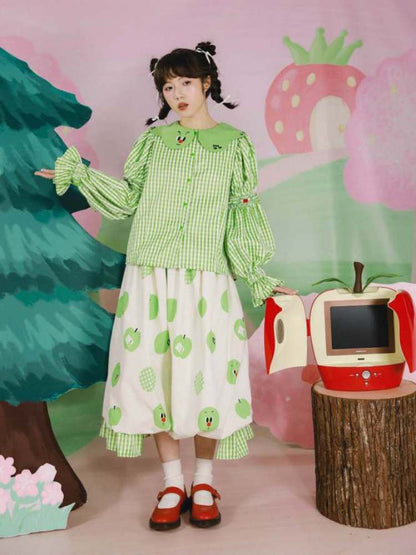 Apple Polka Dots Bud Skirt