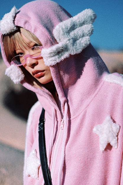 Angel Wings Pink Knit Jacket