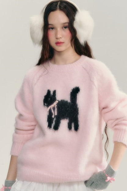 Cute Kitten Crew Neck Sweater