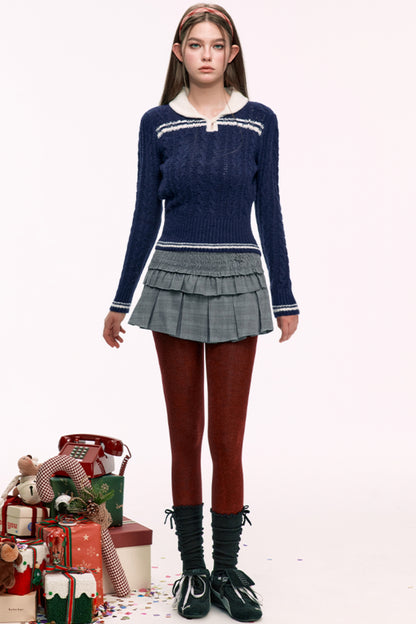 Doll Collar Knit Sweater