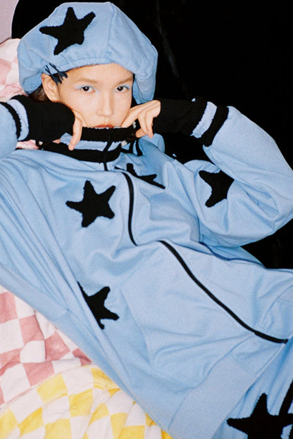 Contrast Blue Star Sweatshirt