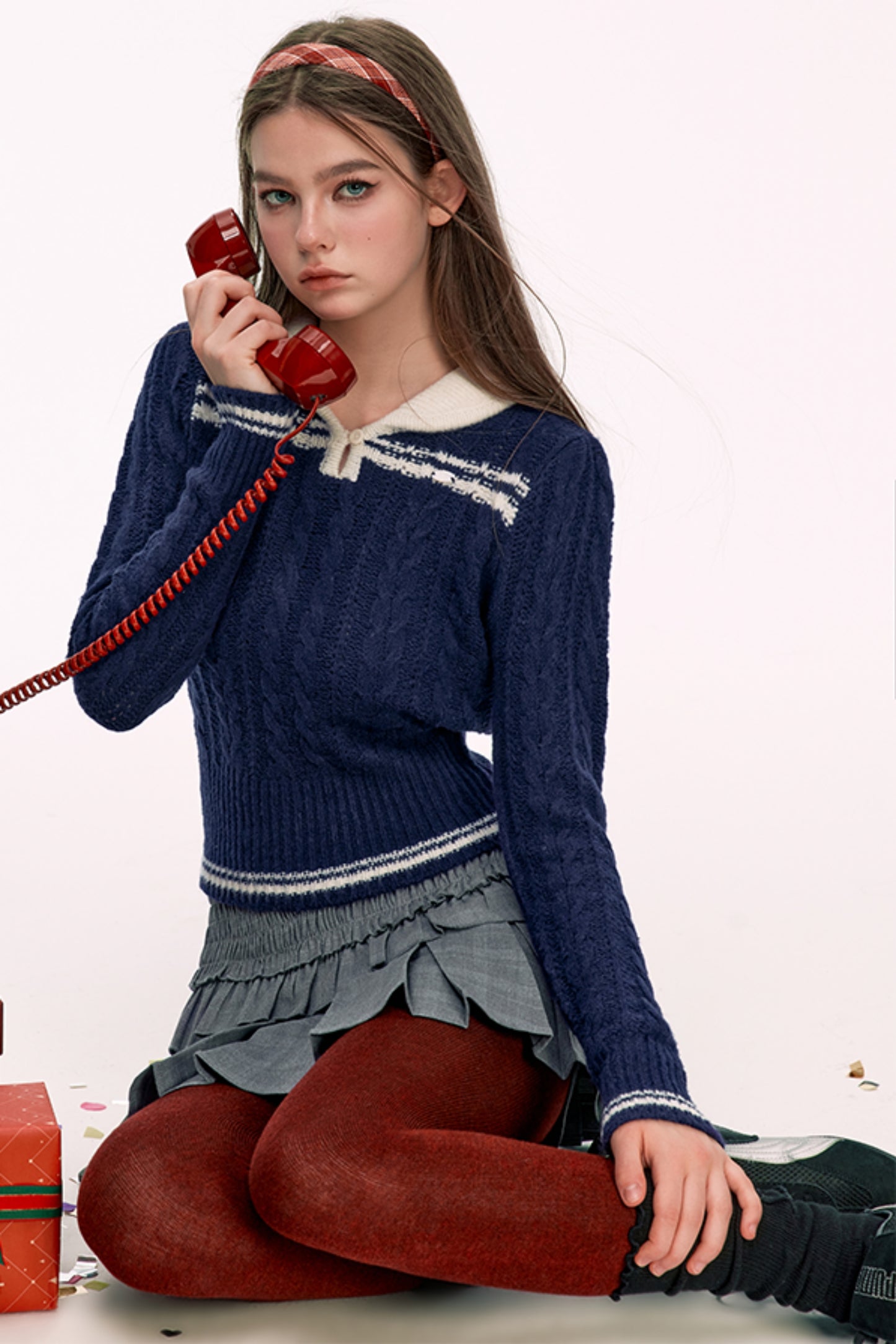 Doll Collar Knit Sweater