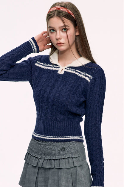 Doll Collar Knit Sweater