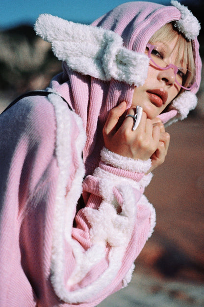 Angel Wings Pink Knit Jacket