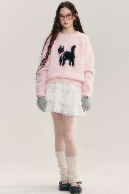 Cute Kitten Crew Neck Sweater