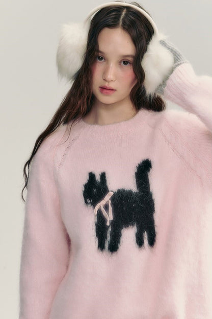 Cute Kitten Crew Neck Sweater