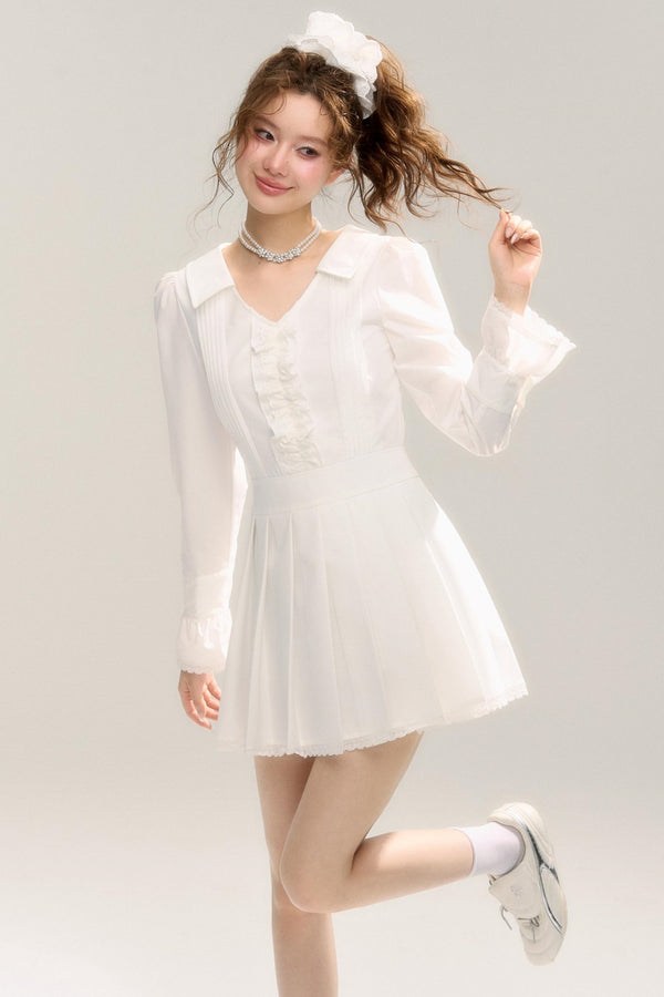 Classic Collared Waist Dress