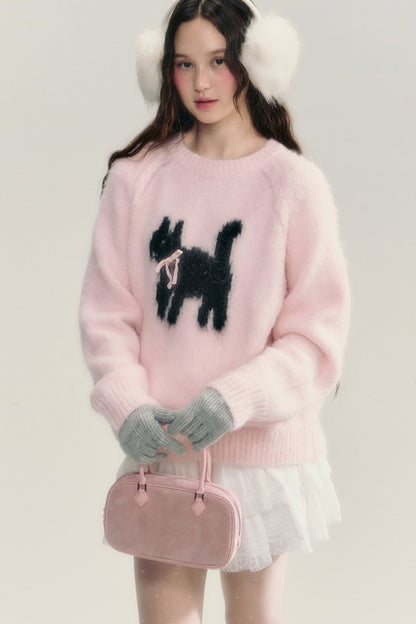 Cute Kitten Crew Neck Sweater