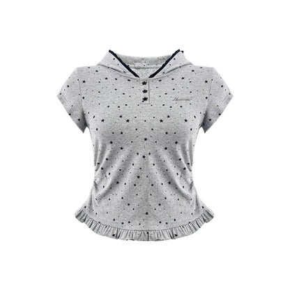 Lace-Trimmed Slim Fit Tee