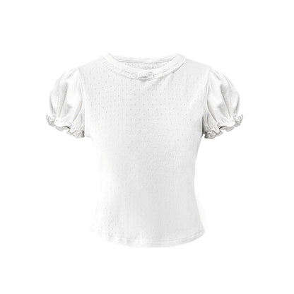 Lace Peplum Bubble Tee