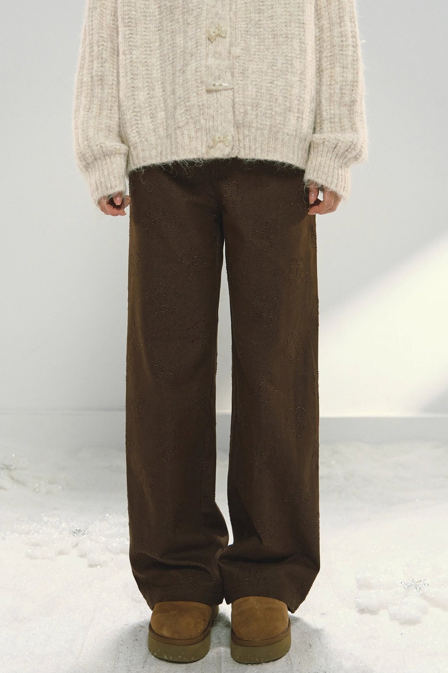 Melard Floral Jacquard Pants