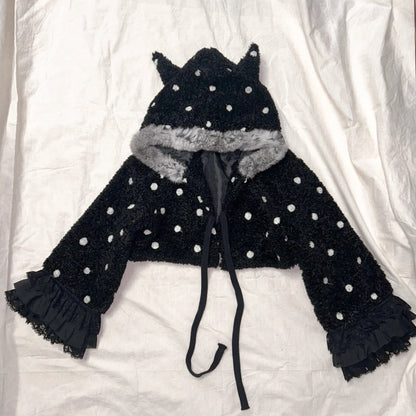 Original Design Cat Ear Plush Short Coat