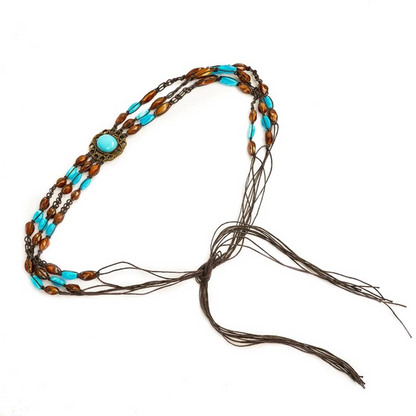 Bohemian Woven Beaded Belt