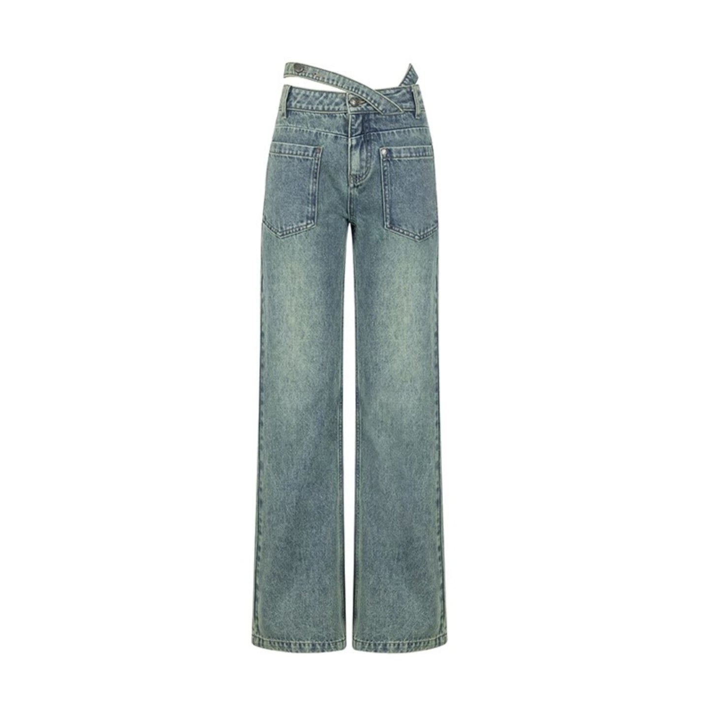 Summer Chic Cross-Waist Jeans