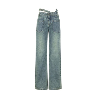 Summer Chic Cross-Waist Jeans