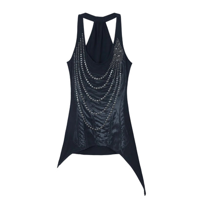Rhinestone Long Tank Top