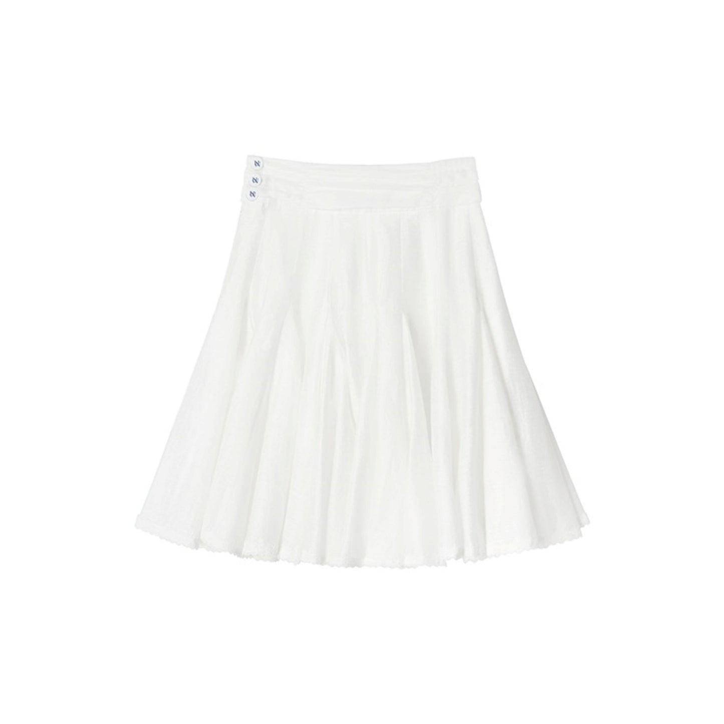 White Lace A-Line Skirt