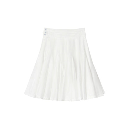 White Lace A-Line Skirt