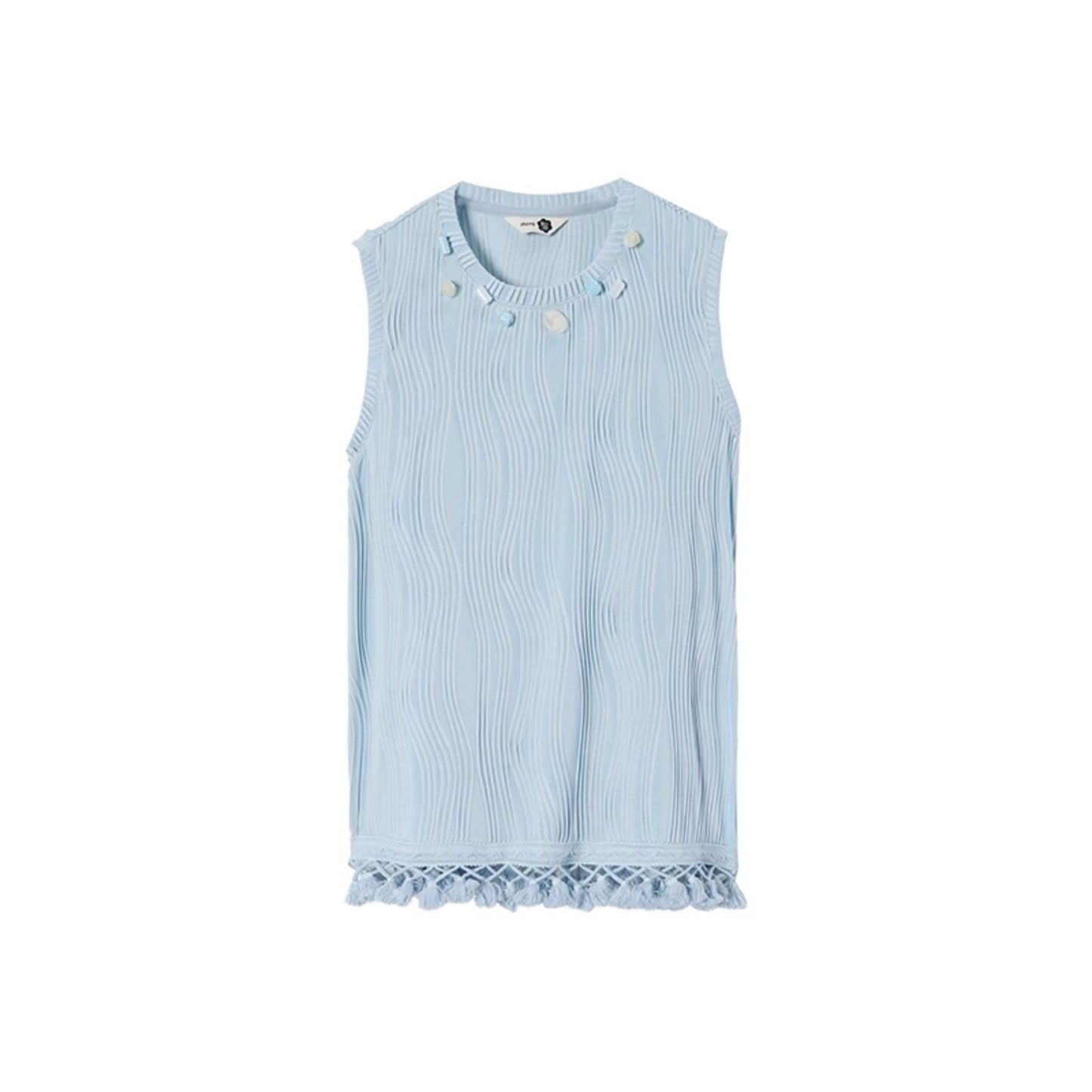 Blues Beach Fringed Vest Set-Up