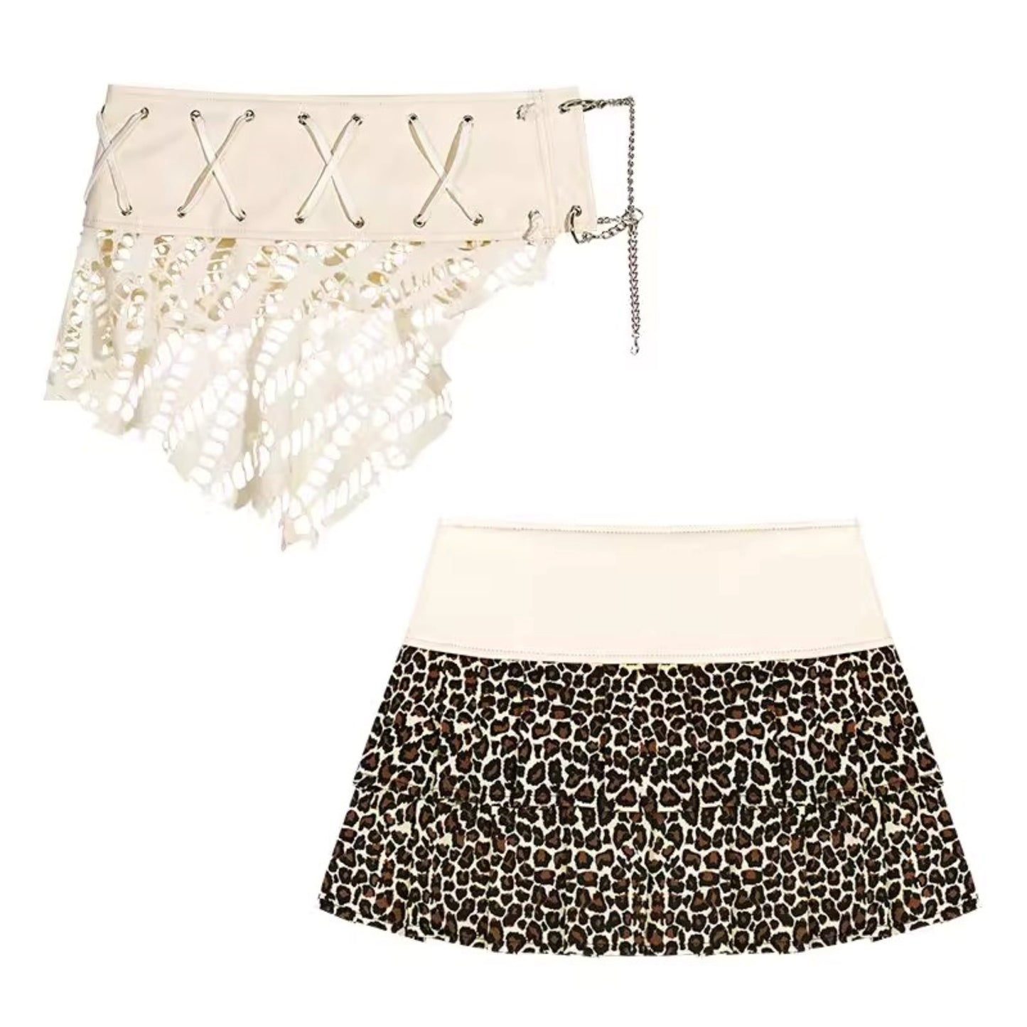 Original Waist Design Two-Piece A-Line Skirt Set