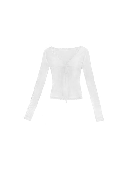 Lace Tencel Cardigan Set-Up