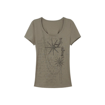 Western Rhinestone Basic Tee