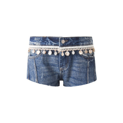 Tassel Denim Shorts