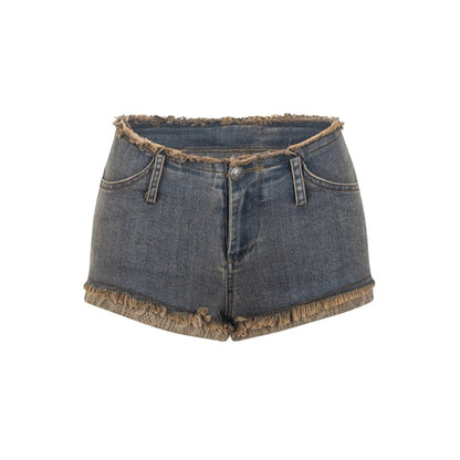 Distressed Denim Shorts