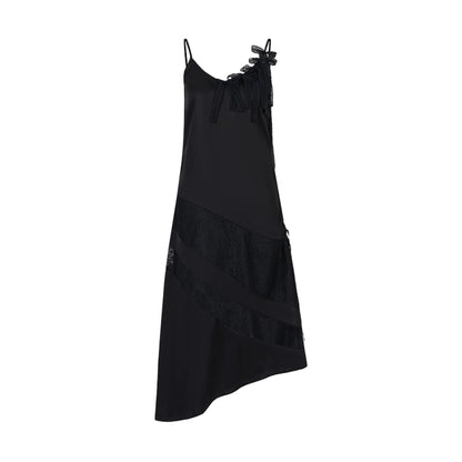 Dark Silk Butterfly Wings Slip Dress