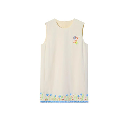 Original Tulip Embroidered Vest Dress