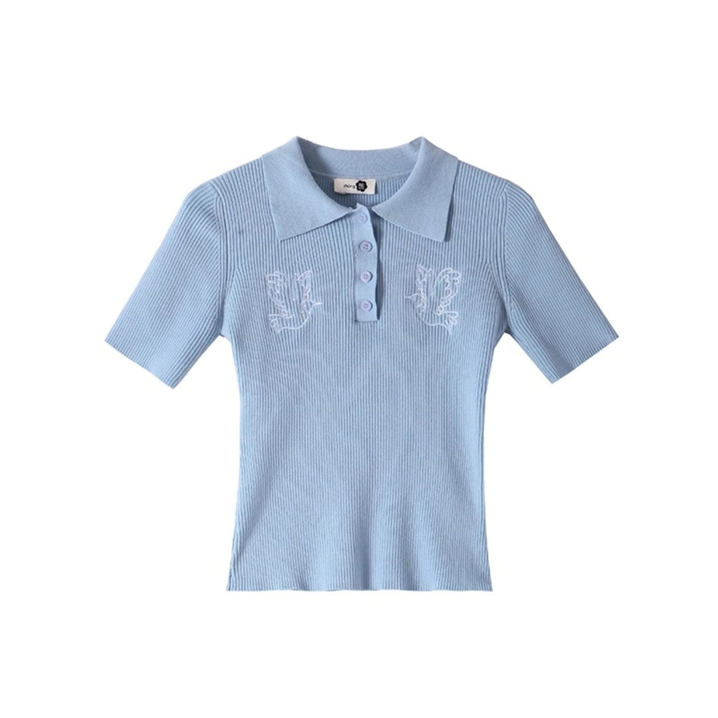Asuka Love Poems Embroidery Polo Shirt