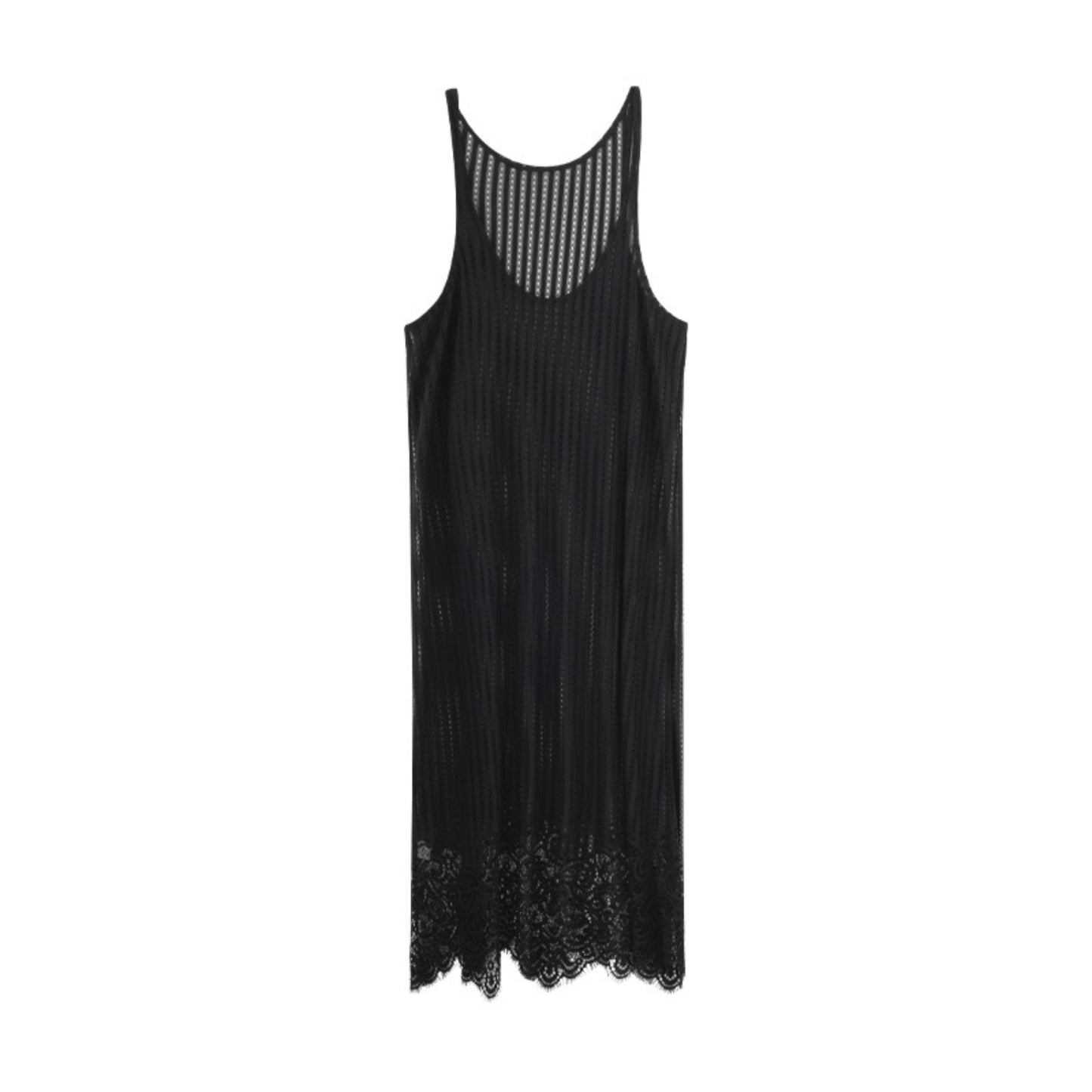 Lace Hem Layered Dress