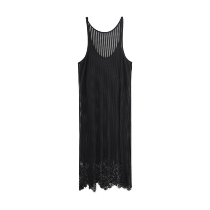 Lace Hem Layered Dress