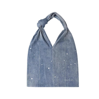 Diamond Starry Denim Shoulder Bag