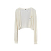 Milchweiße Strickjacke