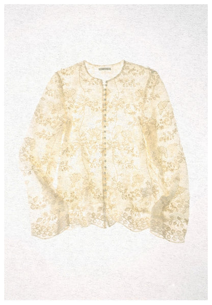 Three-Dimensional Jacquard Slimming Shirt