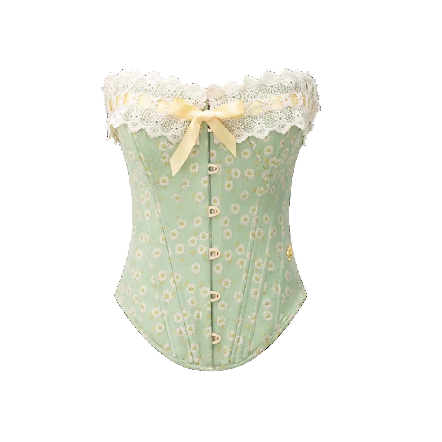 Green Lace Corset Skirt Set-Up