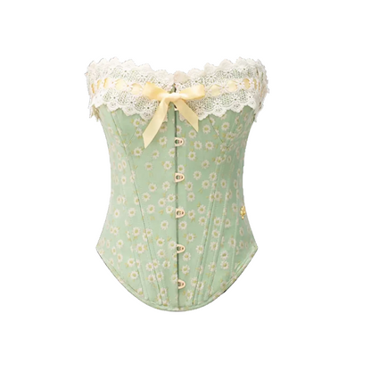 Green Lace Corset Skirt Set-Up