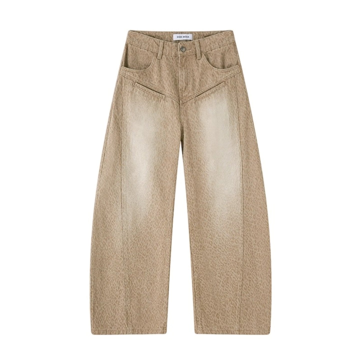 Leopard Print Straight Loose Pants