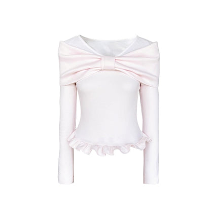 Cherry Blossom Bow Sleeve T-Shirt