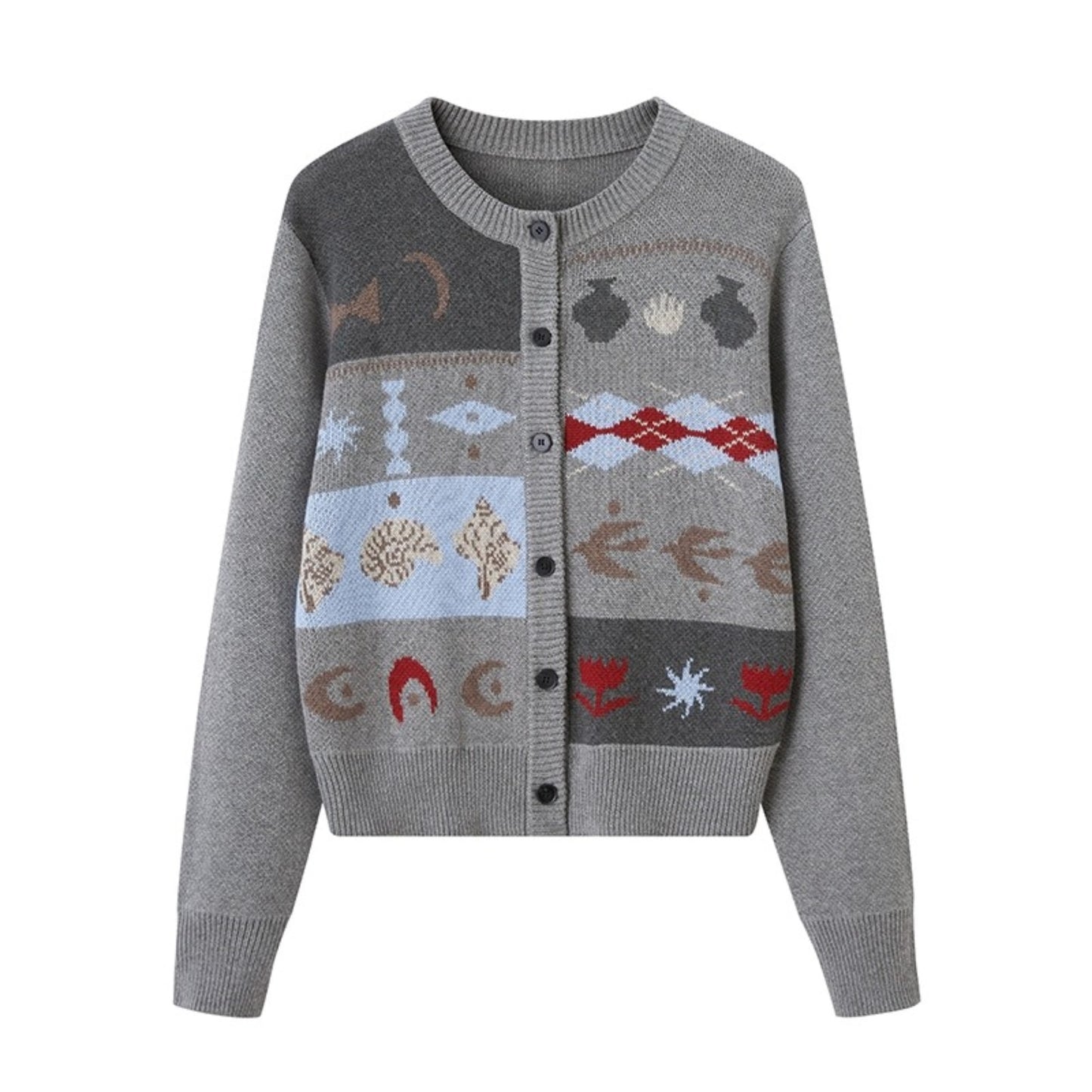 Knitted Fair Isle Cardigan